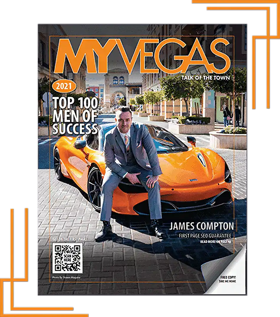 James Compton on the MyVegas magazine cover