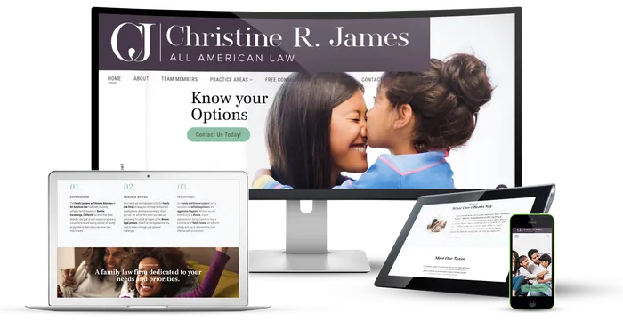 All American Law website mockup