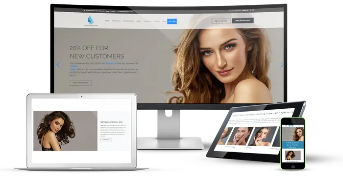 Setiba Medical Spa website mockup