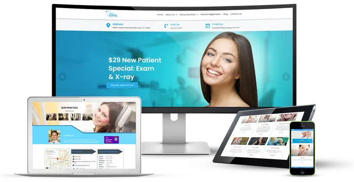 Katy Dental Experts website mockup