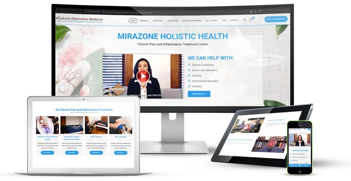 MiraZone Spa website mockup