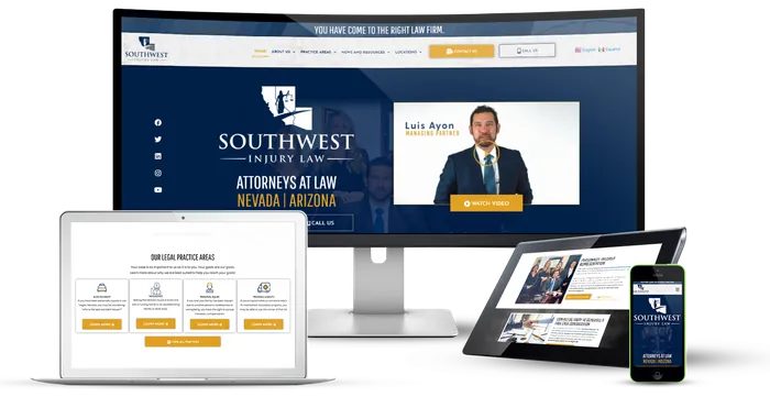 Southwest Injury Law website mockup